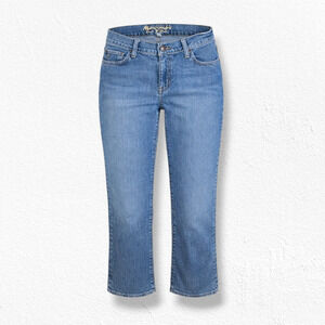 Y2K Abercrombie and Fitch Medium Wash Low Rise Bootcut Crop Capri Jeans Size 6